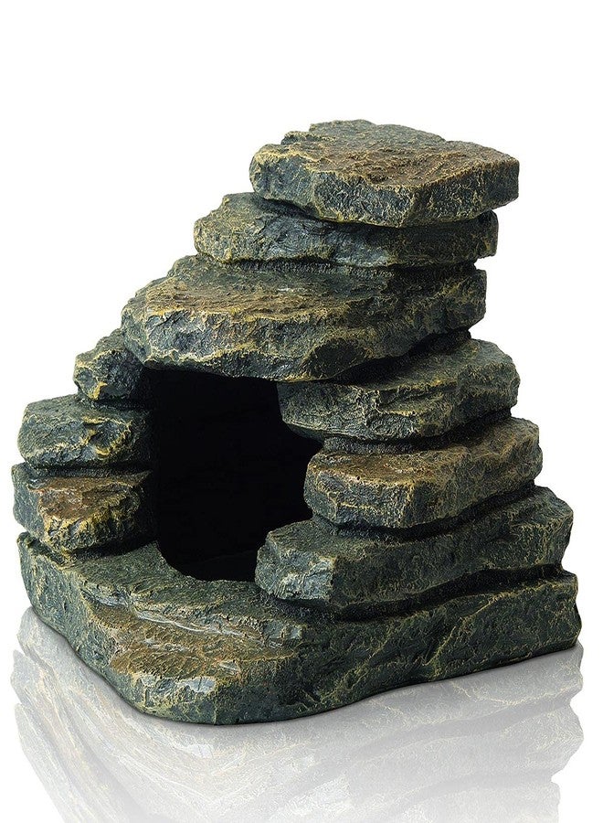 FEDOUR Aquarium Ornaments, Aquarium Mini Skull Skeleton/Aquarium Mini Castle/Aquarium Hippon Cave/Aquarium Rock Stone Cave Decoration, Fish Tank Decoration Landscape Hiding House (Rock Cave) - Image 1
